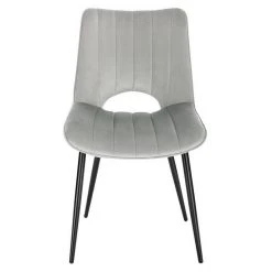 EUGAD Esszimmerstuhl (2 Stück), Küchenstuhl, Polsterstuhl, Wohnzimmerstuhl ohne Armlehne, Metallbeine, Samt, Dunkelgrau Hellgrau, Schwarz -TischStuhl Verkäufe b78de8fb bdb5 46b6 818f 07dd559debdb