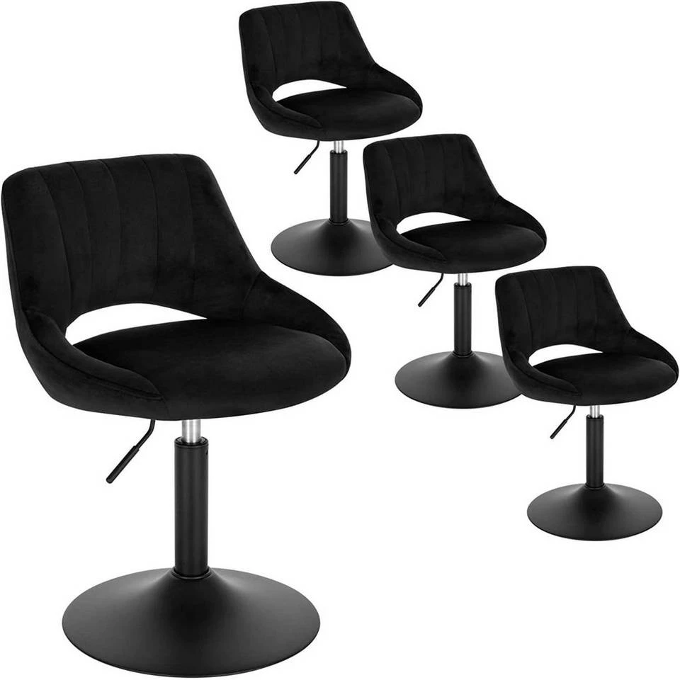 EUGAD Barhocker (4 St), Barstuhl Barsessel Sessel Loungesessel höhenverstellbar Clubsessel Cocktailsessel Drehsessel Samt Sitzhöhe 40–55 cm Schwarz Dunkelgrau, Rosa 1 EUGAD Barhocker (4 St), Barstuhl Barsessel Sessel Loungesessel höhenverstellbar Clubsessel Cocktailsessel Drehsessel Samt Sitzhöhe 40–55 cm Schwarz Dunkelgrau, Rosa