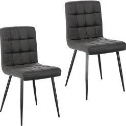 EUGAD Esszimmerstuhl (2 Stück), Polsterstuhl Wohnzimmerstuhl Samtstuhl Sessel mit Rückenlehne, Metallbeine, Sitzfläche aus Samt, Dunkelgrün Blau, Creme, Dunkelgrau, Dunkelgr&uuml;n, Hellgrau, Rosa -TischStuhl Verkäufe b7bedd85 5e7a 41ab 8539 aa74c3c8cbcc