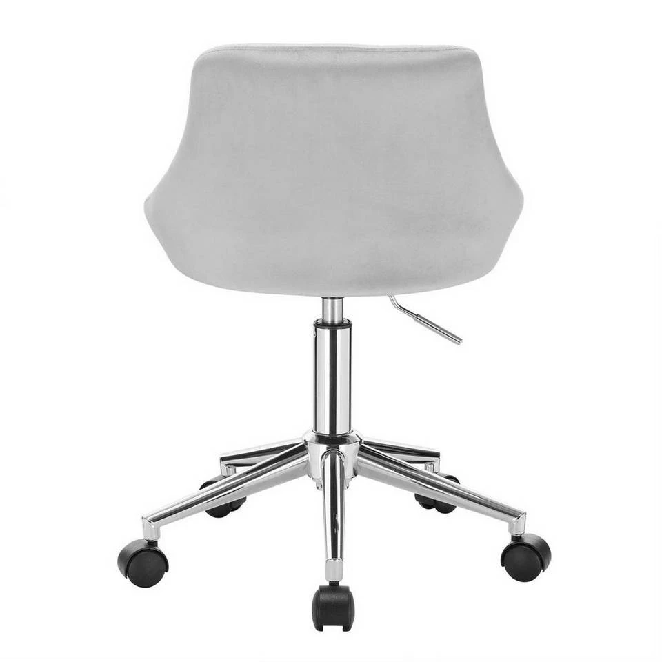 EUGAD Schreibtischstuhl (1 Stück), Bürohocker Rollhocker mit Rollen, Samt, höhenverstellbar, Rosa Dunkellgrau, Hellgrau 12 EUGAD Schreibtischstuhl (1 Stück), Bürohocker Rollhocker mit Rollen, Samt, höhenverstellbar, Rosa Dunkellgrau, Hellgrau – Bild 12