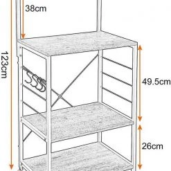 EUGAD Küchenregal, Standregal Bäckerregal mit 4 S-Haken, Industrie-Design, Vintage -TischStuhl Verkäufe b893fda8 198f 52f5 a8c1 b112ab1e18d0