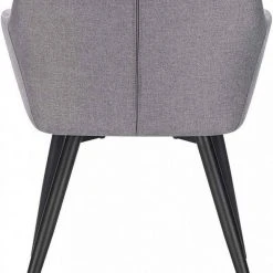 EUGAD Esszimmerstuhl (4 Stück), Wohnzimmerstuhl aus Leinen Polsterstuhl mit Armlehnen und Rückenlehne schwarze Gestell aus Metall Hellgrau Dunkelgrau -TischStuhl Verkäufe b8bfedab 147d 5697 8835 8737b65978f5