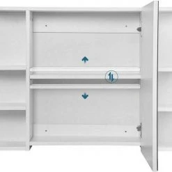 EUGAD Spiegelschrank Badezimmerspiegel Hängeschrank mit 8 Ablagen mit Tür Weiß -TischStuhl Verkäufe b8f6d1aa 6fd9 5c60 8962 3555b0be500a