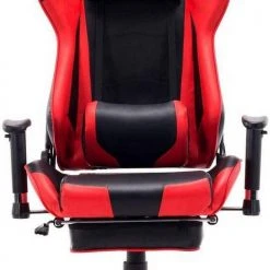 EUGAD Gaming Chair, Bürostuhl Schreibtischstuhl, Kunstleder, mit Ledenkissen Kopfstütze einstellbaren Armlehnen Weiß Grau, Rot, Wei&szlig; -TischStuhl Verkäufe b907115f a554 5d0a 83ab 037645d89efb