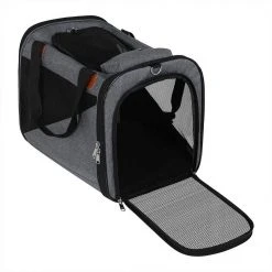 EUGAD Tiertransporttasche bis 8,00 kg, Katzentragetasche Hundetragetasche Schultertasche Haustiertasche Faltbare Transporttasche Reisetasche Traglast Oxford mit Schultergurt Grau 45x30x35cm -TischStuhl Verkäufe b95932a8 8390 4b1a 9fd9 9129282ef687