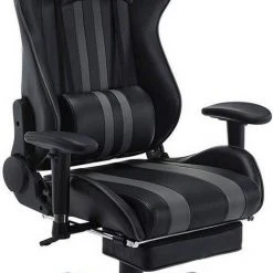 EUGAD Gaming-Stuhl (1 Stück), mit Fußstütze Racing Stuhl Drehstuhl Bürostuhl Schreibtischstuhl PC Stuhl mit Wippfunktion Höhenverstellbar Kunstleder Weiß Grau, Rot, Wei&szlig; -TischStuhl Verkäufe bad7ab13 739b 4ce7 8d21 a251a41bb5b0