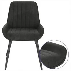 EUGAD Esszimmerstuhl, Polsterstuhl 2er-Set,Sitzfläche aus Stoffbezug Anthrazit, Dunkelbraun, Dunkelgrau -TischStuhl Verkäufe baf19c16 8e0f 5d3e 9fb6 ff836c21071d