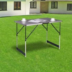 EUGAD Campingtisch, Campingtisch Alu Klapptisch, Tischplatte aus MDF, Schwarz Eiche, Grau -TischStuhl Verkäufe bb1fff91 1e39 513a ac70 56b28f075a06