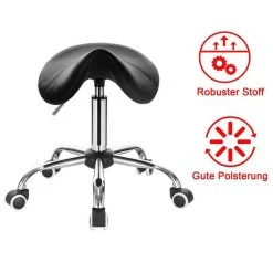 EUGAD Drehstuhl (1 Stück), Sattelhocker gepolstert höhenverstellbar aus Kunstleder Grau Schwarz, Wei&szlig; -TischStuhl Verkäufe bca31e1b b5e6 5310 8cfd b5b0b0c2ce5b