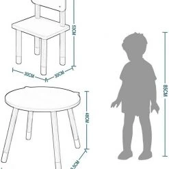 EUGAD Sitzgruppe, Kindertisch mit Stühle, 3tlg. Kindersitzgruppe Kindermöbel, 1 Kindertisch und 2 Kinderstühlen Tischset rund in Katzenform aus MDF und Kiefernholz im Kinderzimmer, Weiß -TischStuhl Verkäufe bcee06cc a84f 5623 83c6 b724c554334b