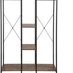 EUGAD Kleiderständer, Wäscheständer Garderobenständer mit Ablage Schwarzrohre und Eiche Platte Schwarz-Hell Eiche, Schwarz-Vintage, Wei&szlig;-Eiche -TischStuhl Verkäufe bd35edc1 f58e 51cc bac6 0b29c15c7704