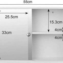 EUGAD Spiegelschrank Hängeschrank Badschrank mit Ablage aus Holz 56 x 36 x 14 cm weiß -TischStuhl Verkäufe bda9407a 34c2 5149 956f 98e1ef77363d