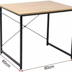 EUGAD Schreibtisch, Computertisch Esstisch Holz Stahl 80x60x70 cm Holz Vintage+schwarz Hell Eiche+schwarz, Hell Eiche+wei&szlig;, Marmor+schwarz -TischStuhl Verkäufe bed43be5 a9bf 5ad9 a6a9 c4556752ff6a