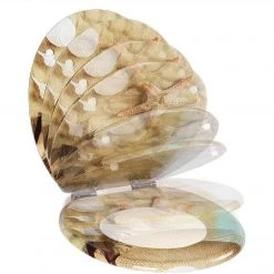 EUGAD WC-Sitz (1-St), Toilettensitz, WC Sitz mit Absenkautomatik, MDF, Holz, Softclose Scharnier Gr&uuml;ne Bl&auml;tter, Holzfarbe, Lilie, Seestern, Seestern Am Strand, Seestern Sonnenuntergang, Stone, &lrm;Lila Blume und Stones -TischStuhl Verkäufe bfc1b6f4 c456 4574 9a7a 40d1dd8cb3f2