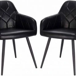 EUGAD Esszimmerstuhl, 2er-Set Esszimmerstuhl aus Kunstleder Metallbeine Dunkelbraun Schwarz -TischStuhl Verkäufe c08630a9 0f04 5ee8 bc87 1af93377ca3d