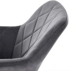 EUGAD Esszimmerstuhl (2 Stück), Wohnzimmerstuhl mit Armlehnen und Rückenlehne aus Samt Polsterstuhl Metallbeine in Gold Dunkelgrau Dunkelgrau | Dunkelgrau, Schwarz | Schwarz -TischStuhl Verkäufe c1431dbe ae2d 5417 b085 6e01aa2d1ef4