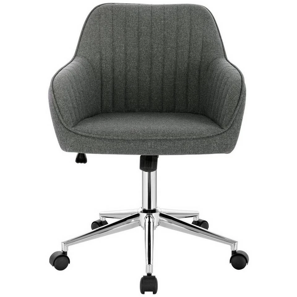 EUGAD Schreibtischstuhl, Bürostuhl Bürohocker Rollhocker aus Leinen Hellgrau Duneklgrau 8 EUGAD Schreibtischstuhl, Bürostuhl Bürohocker Rollhocker aus Leinen Hellgrau Duneklgrau – Bild 8