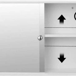 EUGAD Spiegelschrank Hängeschrank Badschrank mit Ablage aus Holz 56 x 36 x 14 cm weiß -TischStuhl Verkäufe c34b45b4 4f41 547f 95a2 aa28374a16a7