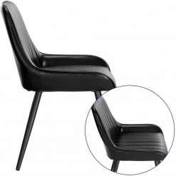 EUGAD Esszimmerstuhl, 4 Stücke Retro Küchenstuhl Sitzfläche aus PU mit Metallbeine Schwarz Braun, Dunkelbraun, Dunkelgrün, Grau -TischStuhl Verkäufe c357674a 4735 5ef3 86c7 b82acbacad84