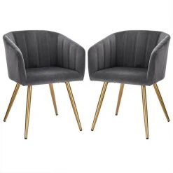 EUGAD Esszimmerstuhl, 2er-Set Esszimmerstuhl Polsterstuhl aus Samt Dunkelgrün Dunkelgrau, Dunkelgr&uuml;n, Rosa, Schwarz -TischStuhl Verkäufe c3797d07 17d1 478f 835c 1819f3e2540d