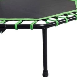 EUGAD Fitnesstrampolin, Fitness Trampolin Indoor Faltbar Ø 126cm mit höhenverstellbarem Haltegriff, leise Gummiseilfederung, belastbar bis 120 kg Gr&uuml;n, Schwarz -TischStuhl Verkäufe c4d55f60 b92b 41bb acb5 0d597435ccd0