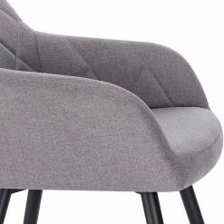 EUGAD Esszimmerstuhl (6 Stück), Wohnzimmerstuhl aus Leinen Polsterstuhl mit Armlehnen und Rückenlehne schwarze Gestell aus Metall Hellgrau Dunkelgrau -TischStuhl Verkäufe c5c35506 7e43 57d4 8324 68d858a4a1a4