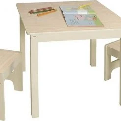 EUGAD Sitzgruppe, Kindersitzgruppe 1 Kindertisch und 2 Kinderstühle Set aus MDF Kindersitzgarnitur Holzoptik Naturfarbe -TischStuhl Verkäufe c6301d35 ef83 540f 978c cf88dfe20c48