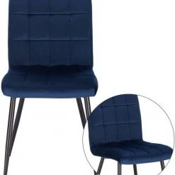 EUGAD Esszimmerstuhl (2 Stück), Polsterstuhl Wohnzimmerstuhl Samtstuhl Sessel mit Rückenlehne, Metallbeine, Sitzfläche aus Samt, Dunkelgrün Blau, Creme, Dunkelgrau, Dunkelgr&uuml;n, Hellgrau, Rosa -TischStuhl Verkäufe c65551b7 345b 5b68 a7c7 d8c858bdf200