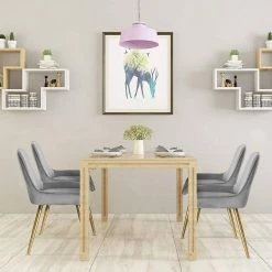 EUGAD Esszimmerstuhl (2 Stück), Küchenstuhl Wohnzimmerstuhl Sitzfläche aus Samt mit Metallbeine,Stuhl für Esszimmer Wohnzimmer Küche, Hellgrau Bordeaux, Dunkelgrau, Dunkelgr&uuml;n, Rosa -TischStuhl Verkäufe c69a9515 0550 4ce5 b8ec 964faa6a05fa