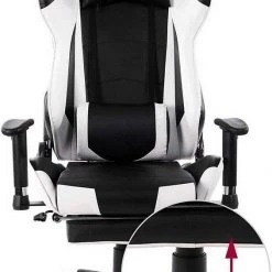 EUGAD Gaming Chair, Bürostuhl Schreibtischstuhl, Kunstleder, mit Ledenkissen Kopfstütze einstellbaren Armlehnen Weiß Grau, Rot, Wei&szlig; -TischStuhl Verkäufe c9c623b4 bdac 5c60 a841 e425aa088250