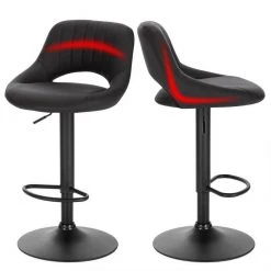 EUGAD Barhocker (2 St), 2er-Set 360° drehbar stufenlos höhenverstellbar mit Rückenlehne aus Kunstleder und Stahl Dunkelbraun Anthrazit, Grau -TischStuhl Verkäufe c9ca26e7 a0a2 5748 8620 fb84f4e7ba25