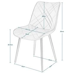 EUGAD Esszimmerstuhl (2 Stück), Küchenstuhl, Polsterstuhl Stuhl,Wohnzimmerstuhl ohne Armlehne, Metallbeine, Samt, Hellgrau Dunkelgrau, Schwarz -TischStuhl Verkäufe cb49df98 bd80 47a1 8fbf ca89d4b43e51