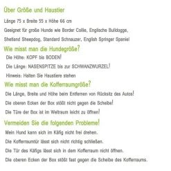 EUGAD Tierreisebox, Hundetransportbox Alu Hundebox Autobox Reisebox für mittlere Hund Border Collie Englische Bulldogge Shetland Sheepdog Standard Schnauzer Englischer Springer Spaniel 75x55x66 cm -TischStuhl Verkäufe cca7fdc6 b5ed 4787 b792 3938ed178095