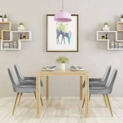 EUGAD Esszimmerstuhl, 4 Stücke Retro Küchenstuhl Sitzfläche aus Samt mit Metallbeine Dunkelgrün Bordeaux, Dunkelgrau, Dunkelgr&uuml;n, Hellgrau, Rosa, Schwarz -TischStuhl Verkäufe cd9a5d93 4d6c 584d 8bb8 3f966ce1f7d0