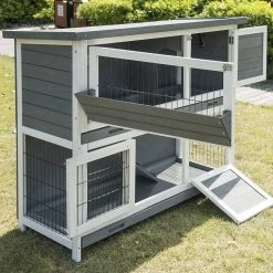 EUGAD Tierhaus, Hasenstall Kaninchenstall Hasenkäfig Kleintierstall Meerschweinchen Massivholz Hellrot 120 x 50 x 100,5 cm Grau-Weiß, Hellbraun 39 EUGAD Tierhaus, Hasenstall Kaninchenstall Hasenkäfig Kleintierstall Meerschweinchen Massivholz Hellrot 120 x 50 x 100,5 cm Grau-Weiß, Hellbraun -TischStuhl Verkäufe ce49bf5b 1414 4752 a84b 2307797477c1