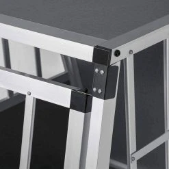 EUGAD Tiertransportbox, Hundetransportbox Alu Hundebox Reisebox Autobox für große Hunde Husky Samojede Weimaraner Border Collie Chow-Chow Shetland Sheepdog 85x65x69 cm Silber Grau -TischStuhl Verkäufe ce8d4b4f e6a9 550d afdd fe2ed137673e