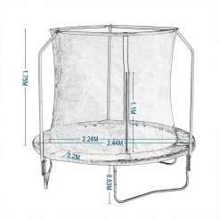 EUGAD Gartentrampolin, Trampolin 244 cm mit Sicherheitsnetz Blau -TischStuhl Verkäufe cf33e7d4 aa44 44e3 ad34 c20c8e11d0e1