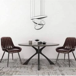 EUGAD Esszimmerstuhl, 4 Stücke Retro Küchenstuhl Sitzfläche aus PU mit Metallbeine Schwarz Braun, Dunkelbraun, Dunkelgrün, Grau -TischStuhl Verkäufe d003a58b 9fde 5141 8780 48d875f5241e