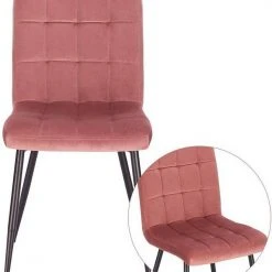 EUGAD Esszimmerstuhl (2 Stück), Polsterstuhl Wohnzimmerstuhl Samtstuhl Sessel mit Rückenlehne, Metallbeine, Sitzfläche aus Samt, Dunkelgrün Blau, Creme, Dunkelgrau, Dunkelgr&uuml;n, Hellgrau, Rosa -TischStuhl Verkäufe d00ec3d4 b7c5 5102 b799 a8dec1b23b8a