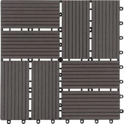 EUGAD WPC-Fliesen, 11 Stück WPC Terrassenfliesen Klickfliesen 30x30cm Hellgrau Anthrazit, Coffee, Dunkelgrau -TischStuhl Verkäufe d07268b7 3625 5ed5 bd0c 1c8859992d8f
