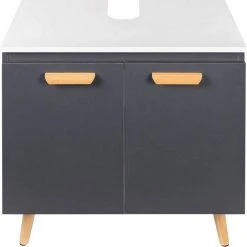 EUGAD Waschbeckenunterschrank Badschrank Unterschrank mit 2 Türe Weiß Grau, Schwarz, Wei&szlig; -TischStuhl Verkäufe d270726c 9707 5cba 914d 02d284fbb094