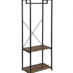 EUGAD Kleiderständer, Garderobenständer mit 2 Ablagen Holz Metall Schwarz-Hell Eiche Schwarz-Vintage, Wei&szlig;-Eiche -TischStuhl Verkäufe d3250182 32d9 5f05 bd5e 7639cac94528