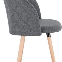 EUGAD Esszimmerstuhl (1 Stück), Küchenstuhl Wohnzimmerstuhl Polsterstuhl, Retro Design, gepolsterte Sitzfläche aus Leinen, Massivholz, Dunkelgrau -TischStuhl Verkäufe d3da0139 ba7d 58de 89a8 488a8956d46a