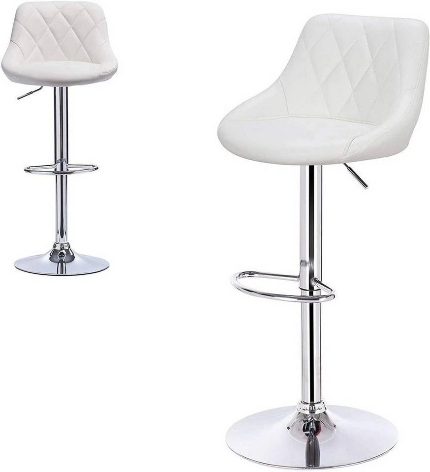 EUGAD Barhocker, 2er-Set Barstühle, höhenverstellbar, 360°drehbar Weiß Bordeaux, Cremeweiß, Grau, Khaki, Rot, Schwarz, Weiß 1 EUGAD Barhocker, 2er-Set Barstühle, höhenverstellbar, 360°drehbar Weiß Bordeaux, Cremeweiß, Grau, Khaki, Rot, Schwarz, Weiß