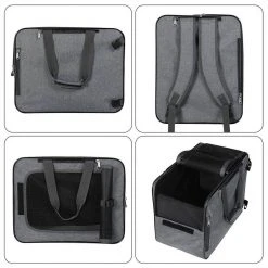 EUGAD Tiertransporttasche bis 8,00 kg, Katzenrucksack & Katzentragetasche Hunderucksack Hundetragetasche Haustiertasche Faltbare Transporttasche Reisetasche Traglast Oxford Dunkelgrau 45x25x35cm -TischStuhl Verkäufe d43f8bd9 09f1 40d3 96ab 5ab7aad2d16f