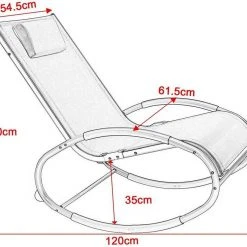 EUGAD Schaukelstuhl, 2tlg Relaxliege Schaukelstuhl für Terrasse Balkon, Metallgestell + Textilgewebe, Grau -TischStuhl Verkäufe d43fbf45 43ae 5f68 b9fa 7d9511ae6c9c