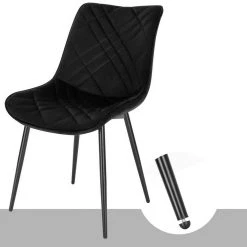 EUGAD Esszimmerstuhl (2 Stück), Küchenstuhl, Polsterstuhl Stuhl,Wohnzimmerstuhl ohne Armlehne, Metallbeine, Samt, Hellgrau Dunkelgrau, Schwarz -TischStuhl Verkäufe d4b31136 a79a 4a5a aac1 a9cd484c2cc2