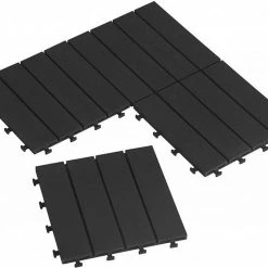 EUGAD WPC-Fliesen, 22 Stück WPC Terrassenfliesen in T-Form 30x30cm Dunkelgrau Anthrazit, Braun, Hellgrau -TischStuhl Verkäufe d5422f23 89dc 52b9 a368 b8fc6b49d705