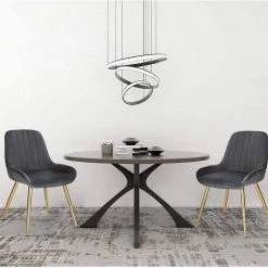 EUGAD Esszimmerstuhl, 4 Stücke Retro Küchenstuhl Sitzfläche aus Samt mit Metallbeine Dunkelgrün Bordeaux, Dunkelgrau, Dunkelgr&uuml;n, Hellgrau, Rosa, Schwarz -TischStuhl Verkäufe d5a415f5 a044 5da7 b857 db0e98f6d8fe