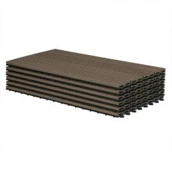 EUGAD WPC-Fliesen, WPC Fliesen Klickfliesen in Holzoptik 12 Stücke für 2m² Coffee Anthrazit, Grau, Hellgrau, Braun -TischStuhl Verkäufe d6242d46 8162 4bd3 a824 58925fff34db